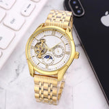 AYZEL™ Men’s Mechanical Watch – Classic Leather Strap Timepiece
