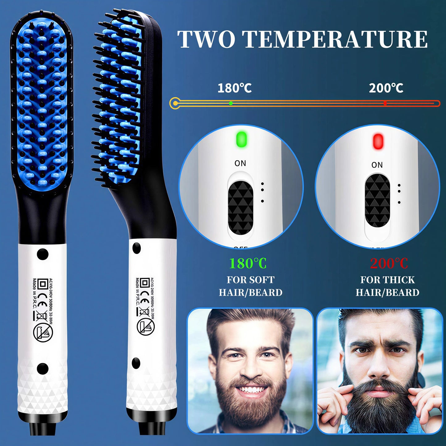 AYZEL™ MenStyle Ionic Beard & Hair Brush