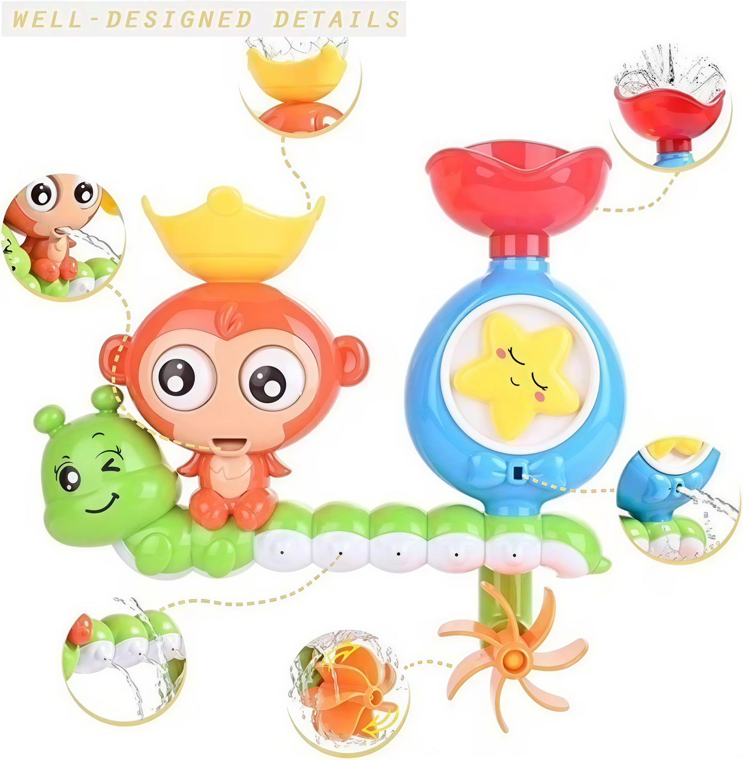 AYZEL™ Happy Bath-Time Water Spray Bath Toy Set