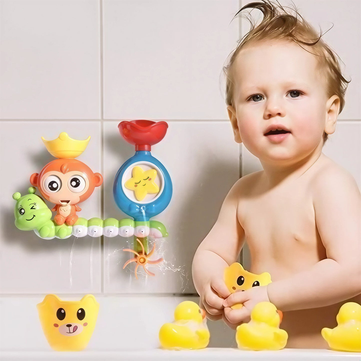 AYZEL™ Happy Bath-Time Water Spray Bath Toy Set