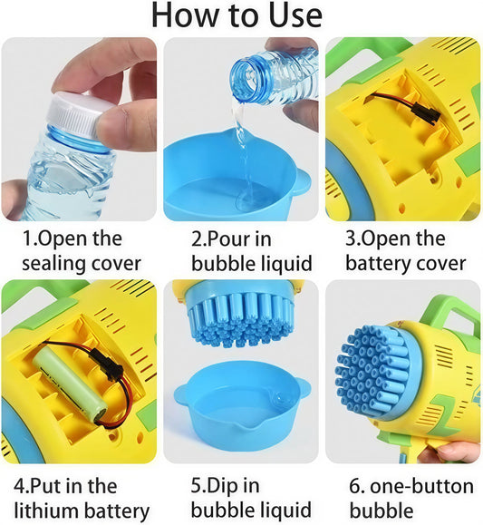 AYZEL™ Rocket 48-Hole Electric Bubble Machine