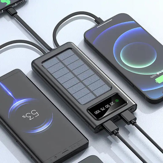 AYZEL™ SolarMax 20,000mAh Portable Power Bank with LED Display