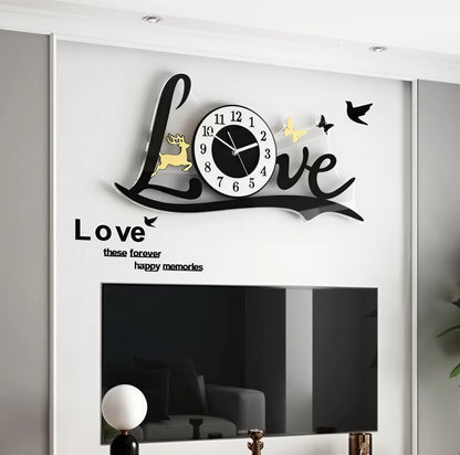 AYZEL™ 3D Love Acrylic Wall Clock