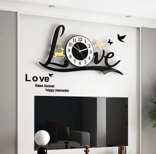 AYZEL™ 3D Love Acrylic Wall Clock