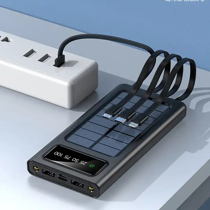 AYZEL™ SolarMax 20,000mAh Portable Power Bank with LED Display