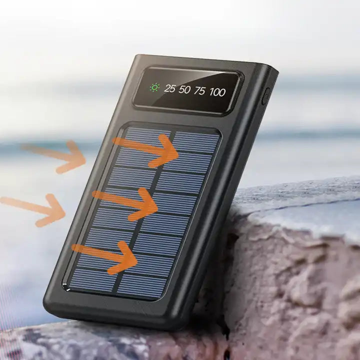 AYZEL™ SolarMax 20,000mAh Portable Power Bank with LED Display