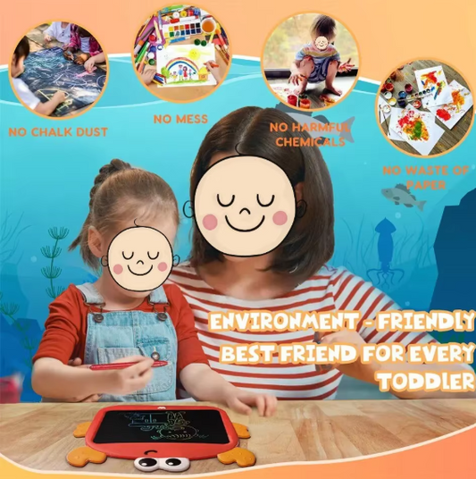 AYZEL™ Crab-Themed LCD Drawing & Note Pad