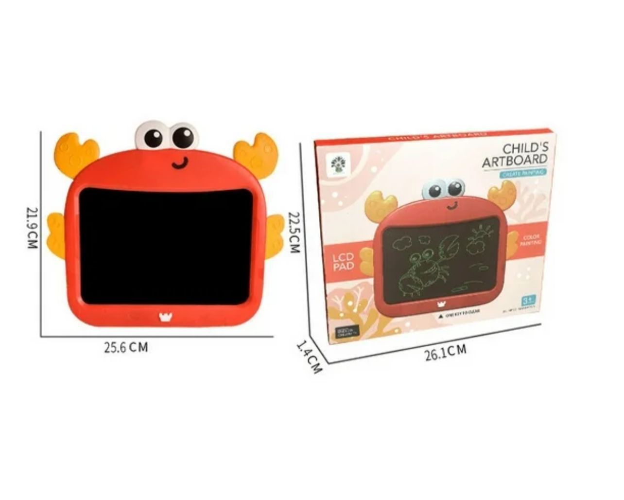 AYZEL™ Crab-Themed LCD Drawing & Note Pad