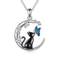 AYZEL™ Black Cat Butterfly Moon Alloy Pendant Necklace for Women