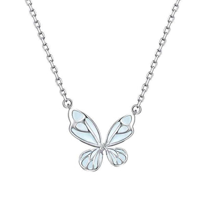 AYZEL™ Luminous Butterfly Sterling Silver Necklace and Bracelet for Women