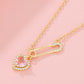 AYZEL™ Rhinestone Heart Pendant Clavicle Necklace