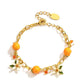 AYZEL™ Cute Orange Gardenia Flower Bracelet for Women
