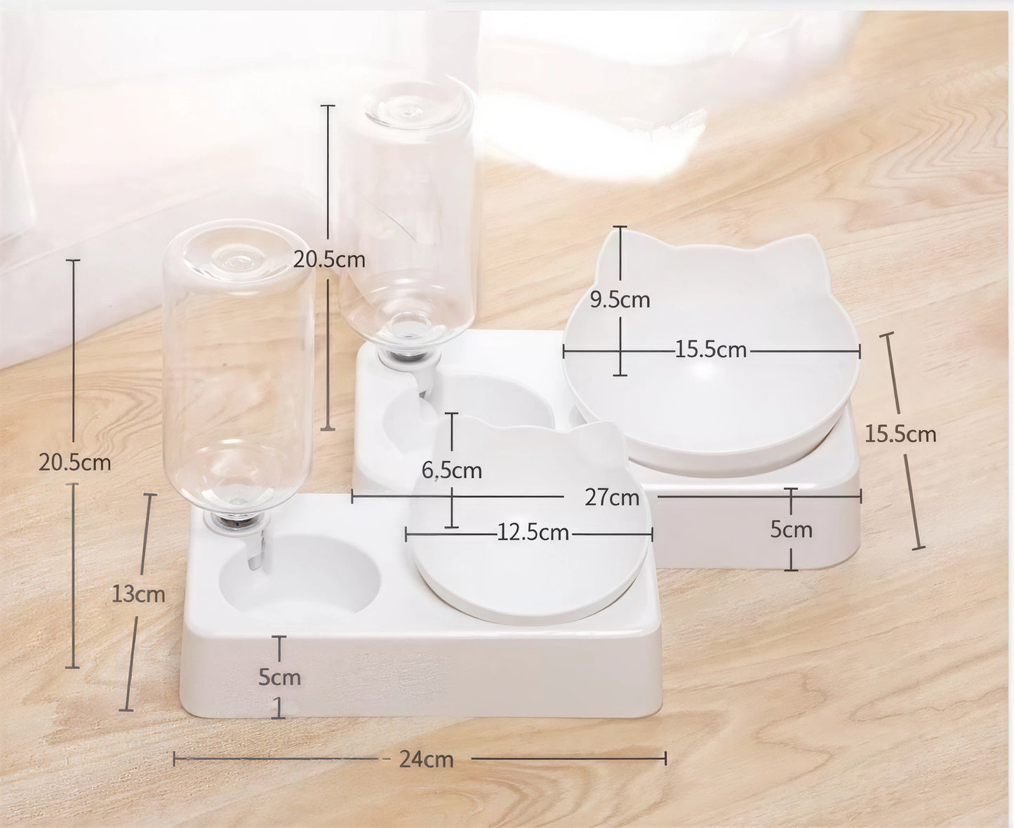 AYZEL™ Double Bowl Automatic Drinking Bowl