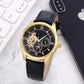 AYZEL™ Men’s Mechanical Watch – Classic Leather Strap Timepiece