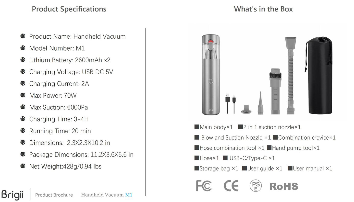 AYZEL™ Brigii 3-in-1 Handheld Vacuum & Air Duster