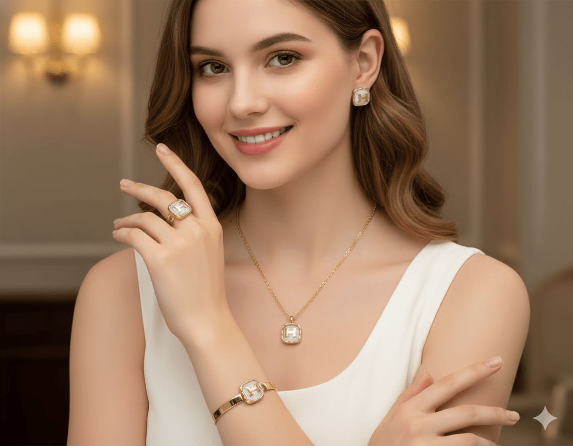 AYZEL™ Signature H Logo Jewelry Set (4-Piece)