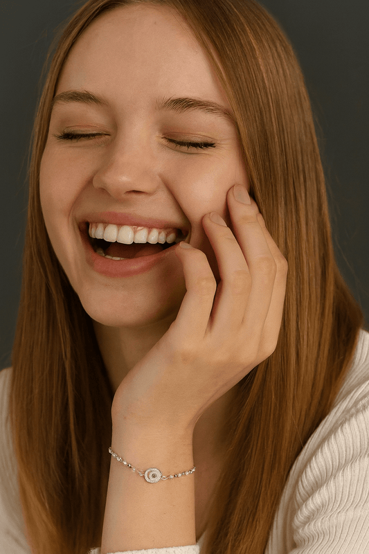 AYZEL™ Pearl Beaded Evil Eye Bracelet for Women