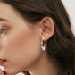 AYZEL™ S925 Sterling Silver Round Bead Earrings – Natural & Elegant