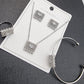 AYZEL™ Rectangular Stone 4-Piece Jewelry Set
