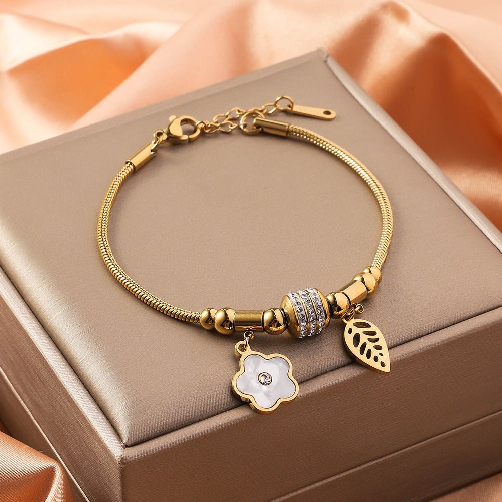 AYZEL™ Parthenocissus Grass Titanium Steel Stainless Steel Bracelet for Women