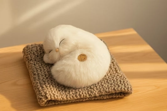 AYZEL™ Sleeping Cat Plush Toy with Sound