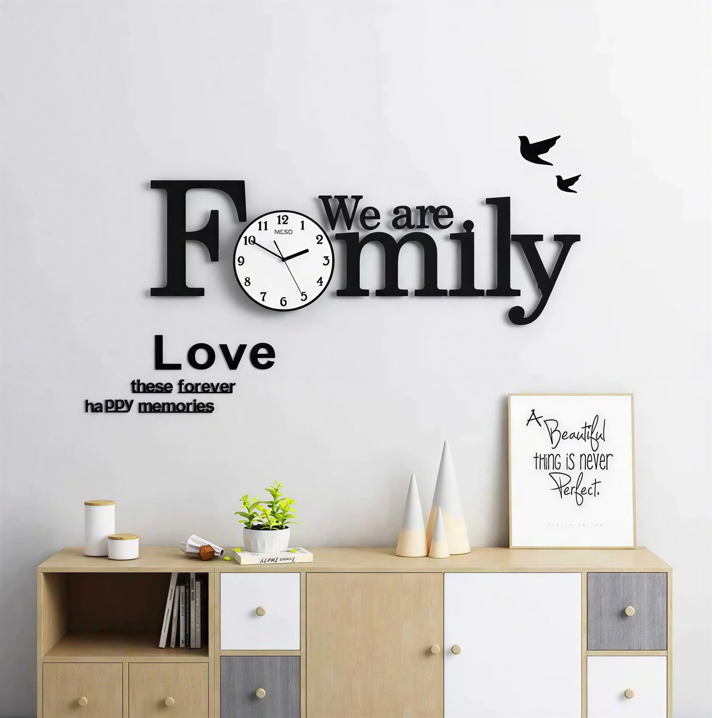 AYZEL™ We Are Family Acrylic Wall Clock